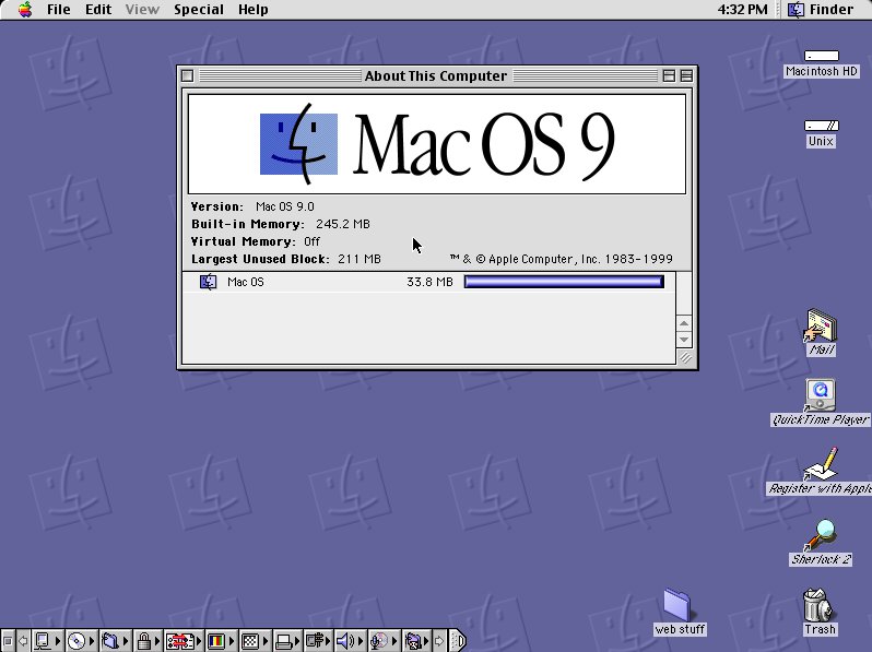 Screenshot of g3emu running.